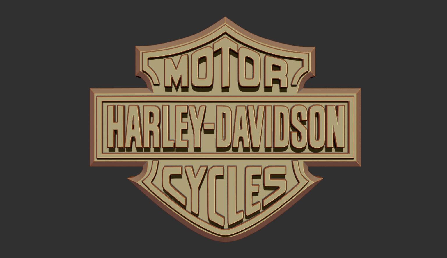 Harley Davidson Logo Stl Model Cnc Ve D Print Modelleri